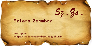 Szlama Zsombor névjegykártya