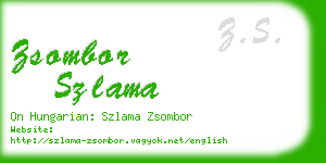 zsombor szlama business card